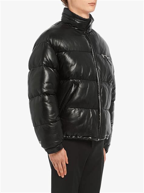 prada leather coat men|prada men's puffer jacket.